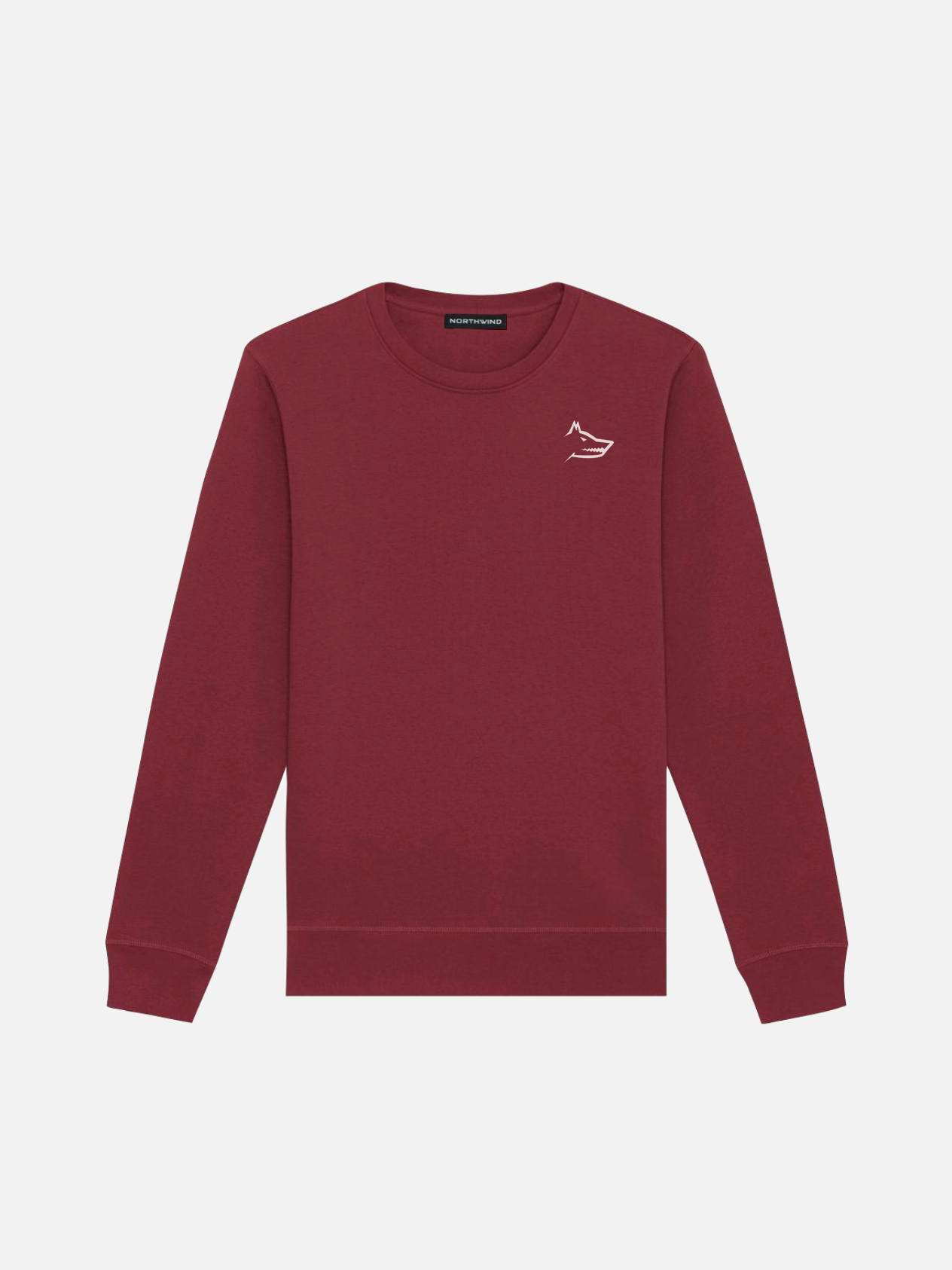 Essential Sweatshirt With Embroidered Logo - Burgundy