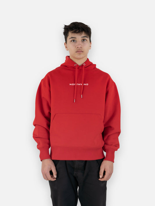 The Waves Organic Heavy Hoodie - Red