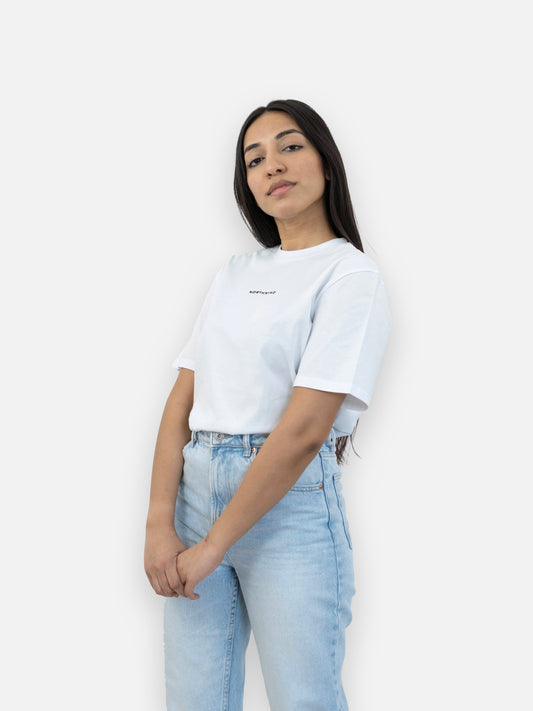 Paris Essential White T-shirt with Logo Embroidery