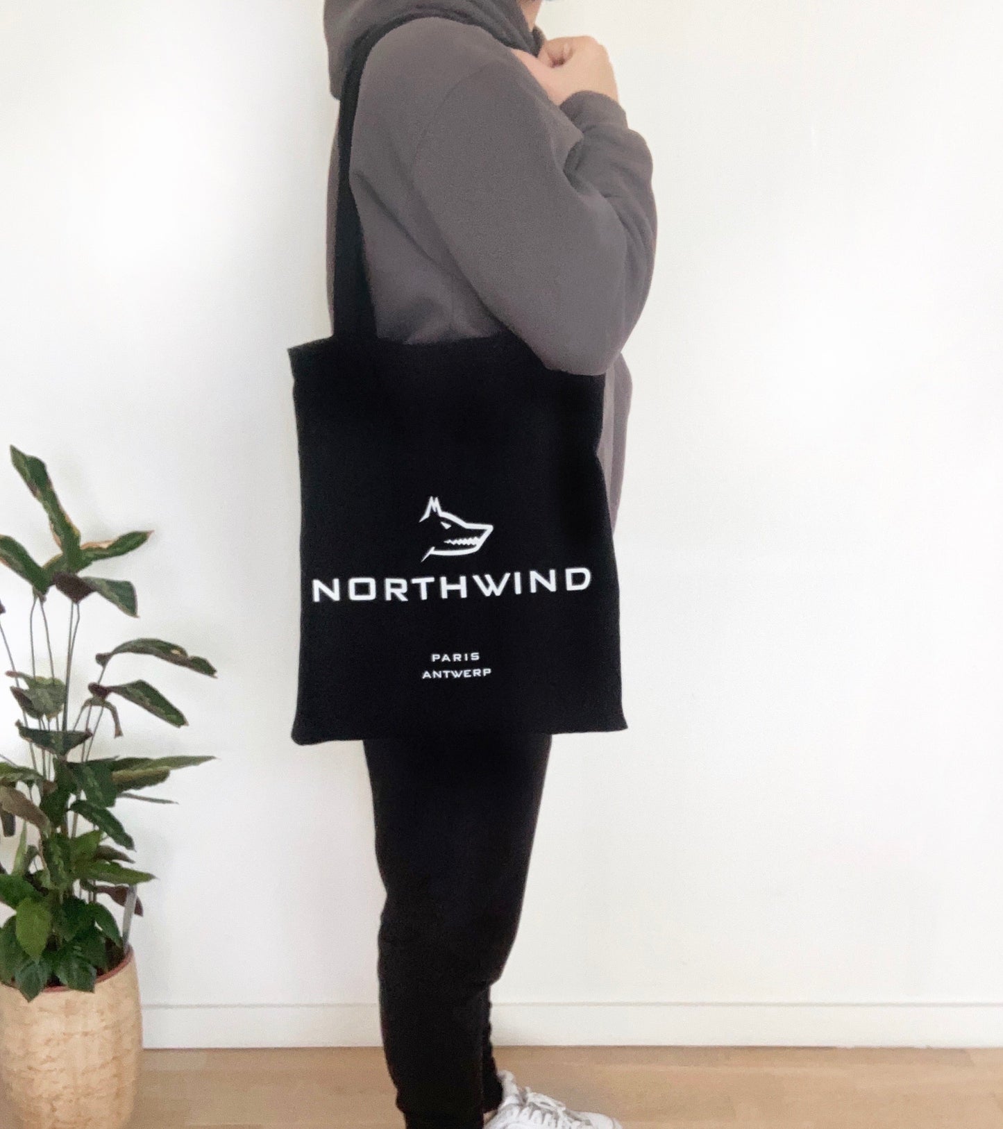 Northwind Black Canvas Tote Bag