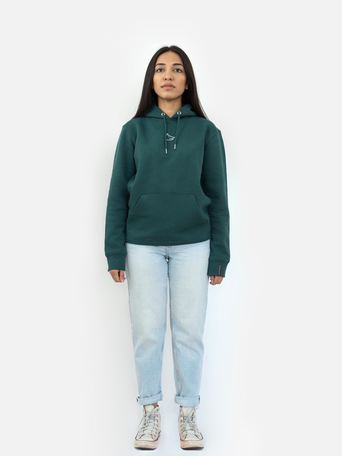 Essential Hoodie With Embroidered Logo - Black