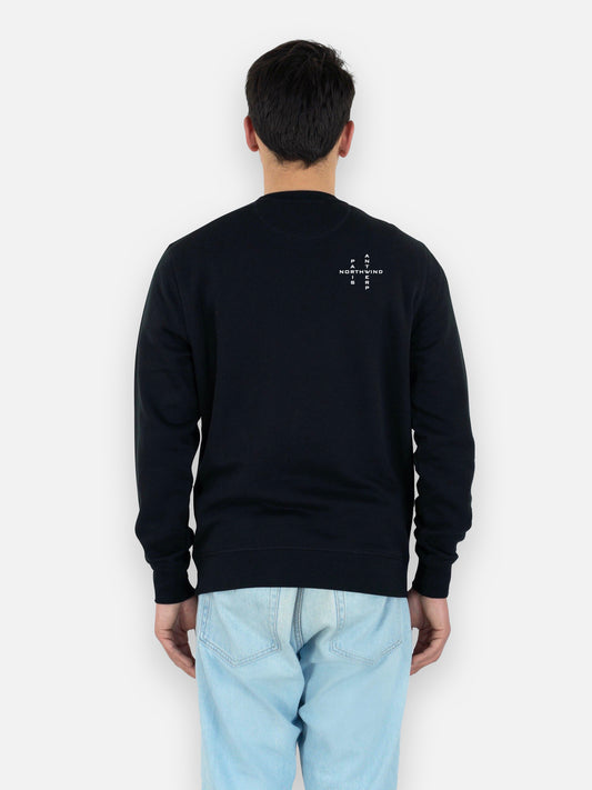 Essential Sweatshirt With Embroidered Logo - Black
