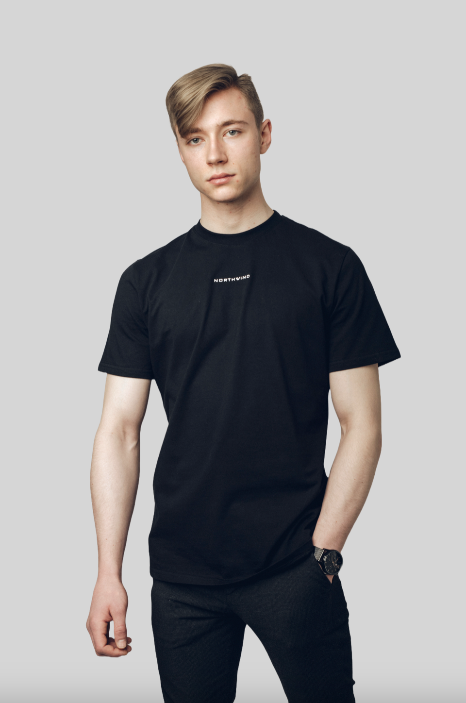T-shirt Paris Essentiel avec broderie logo noir