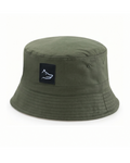 Green bucket hat with a wolf logo