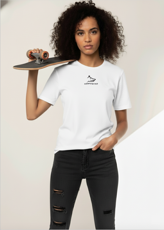 Northwind Wolf White T-shirt with Embroidery