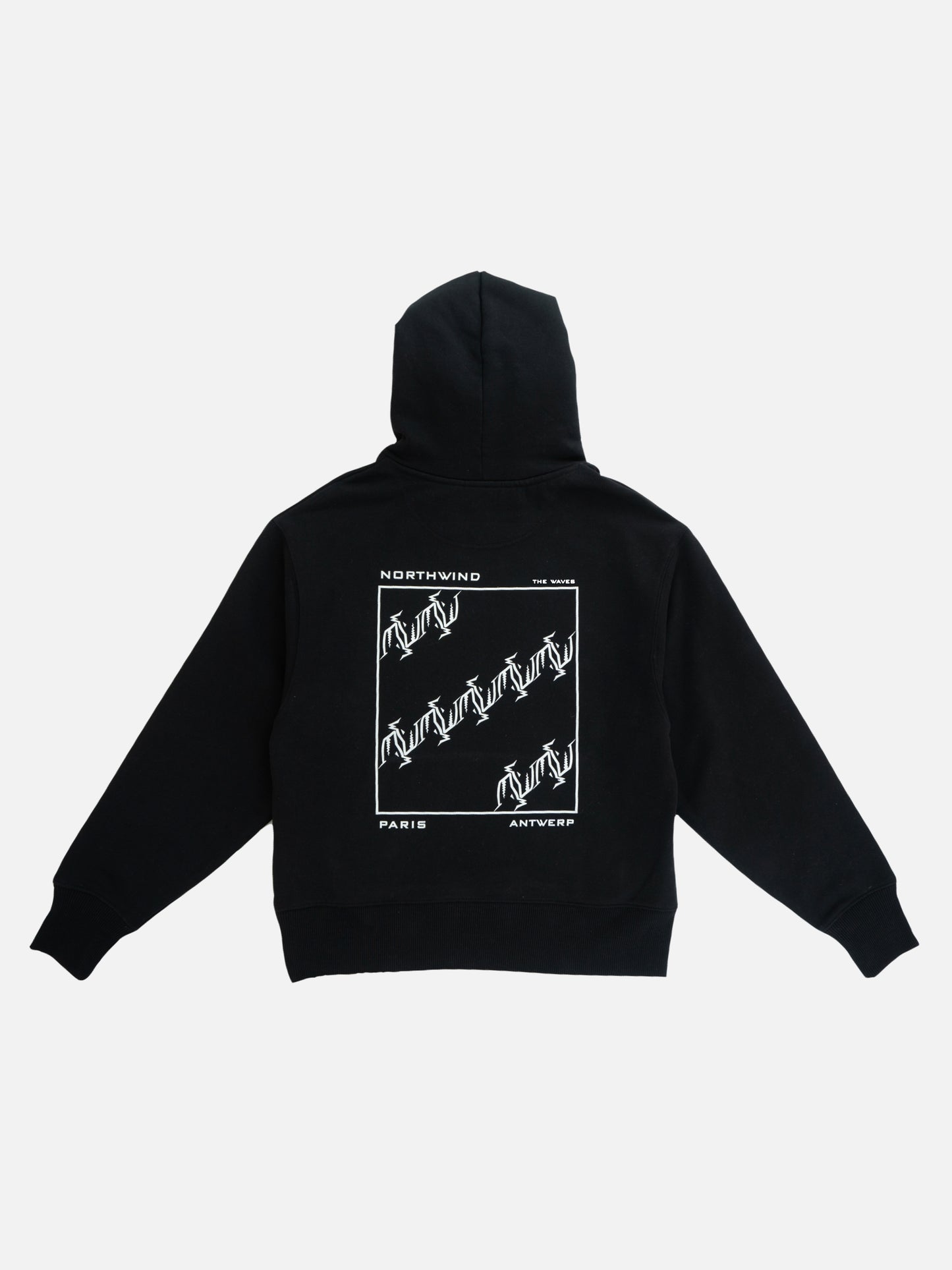 The Waves Organic Heavy Hoodie - Black