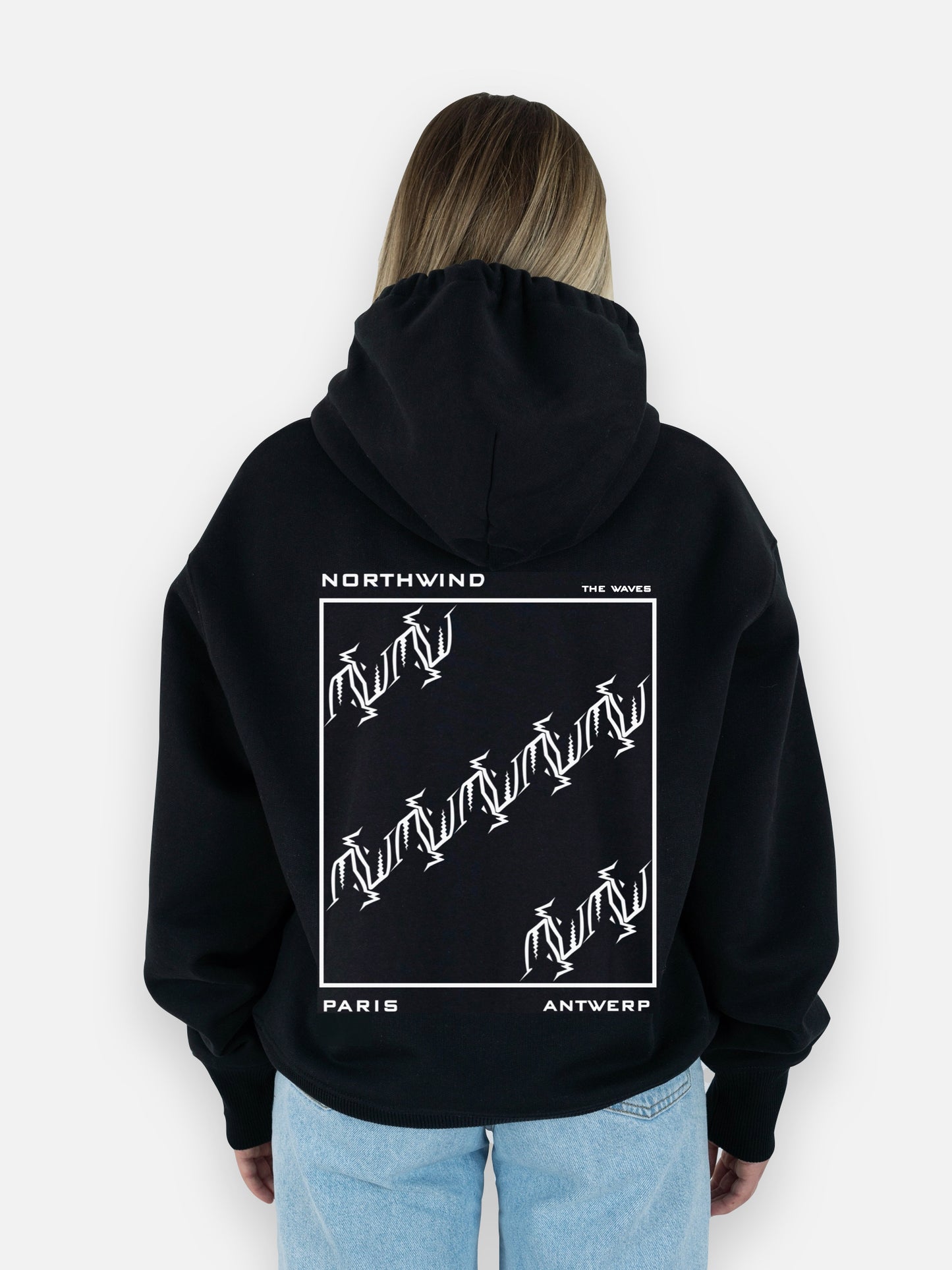 The Waves Organic Heavy Hoodie - Black