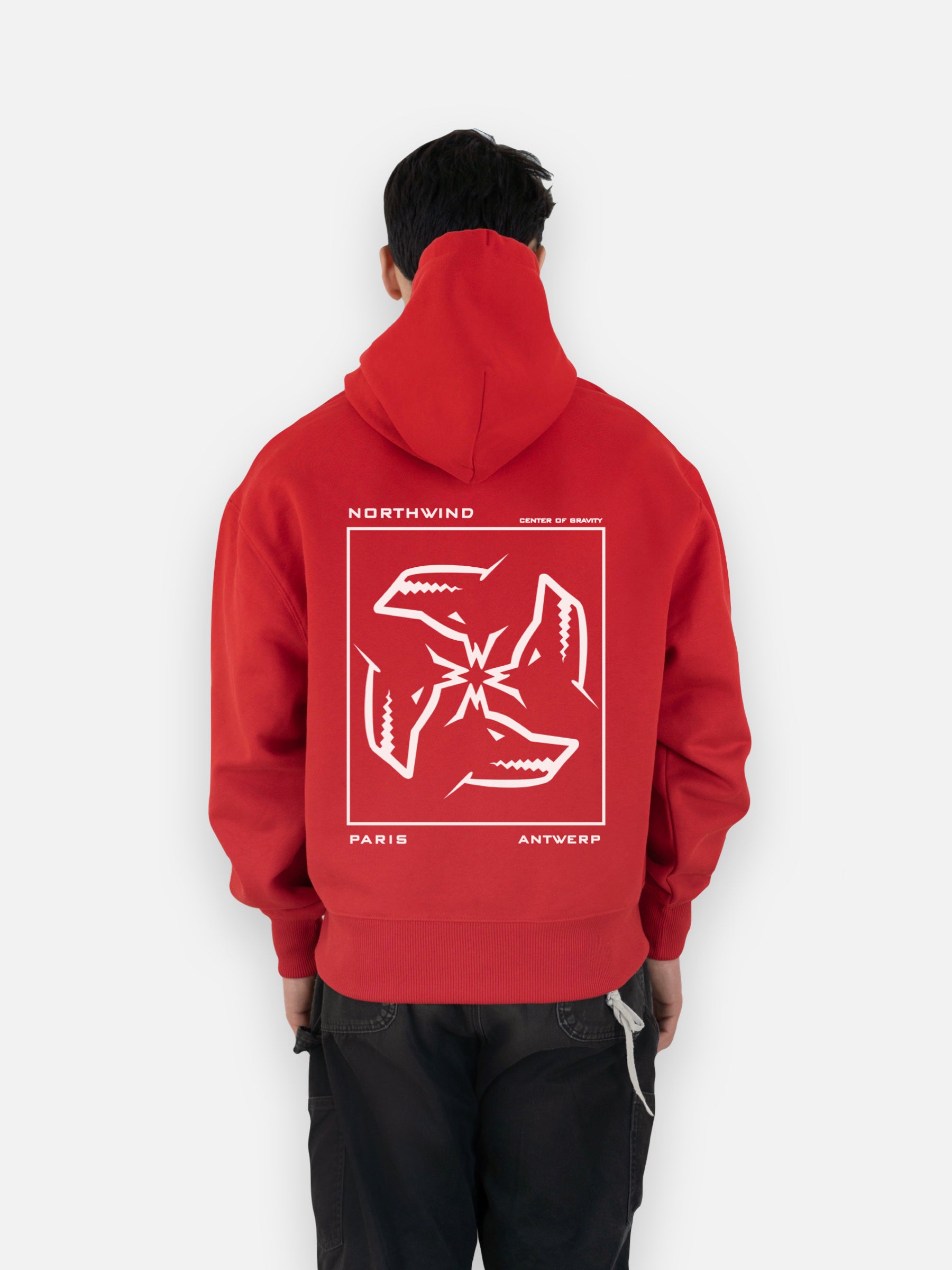 Center of Gravity Organic Heavy Hoodie - Red