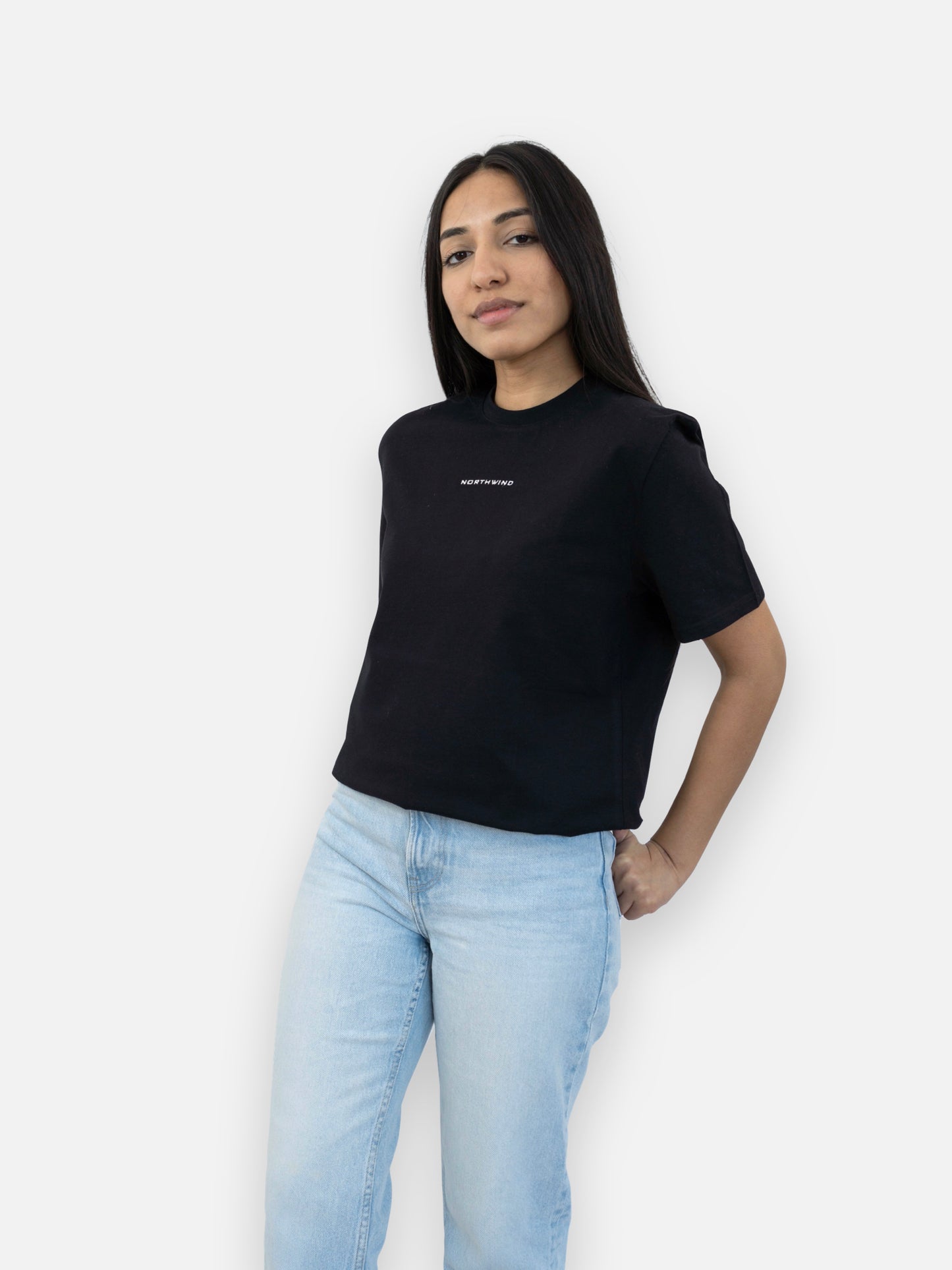 Paris Essential Black T-shirt with Logo Embroidery