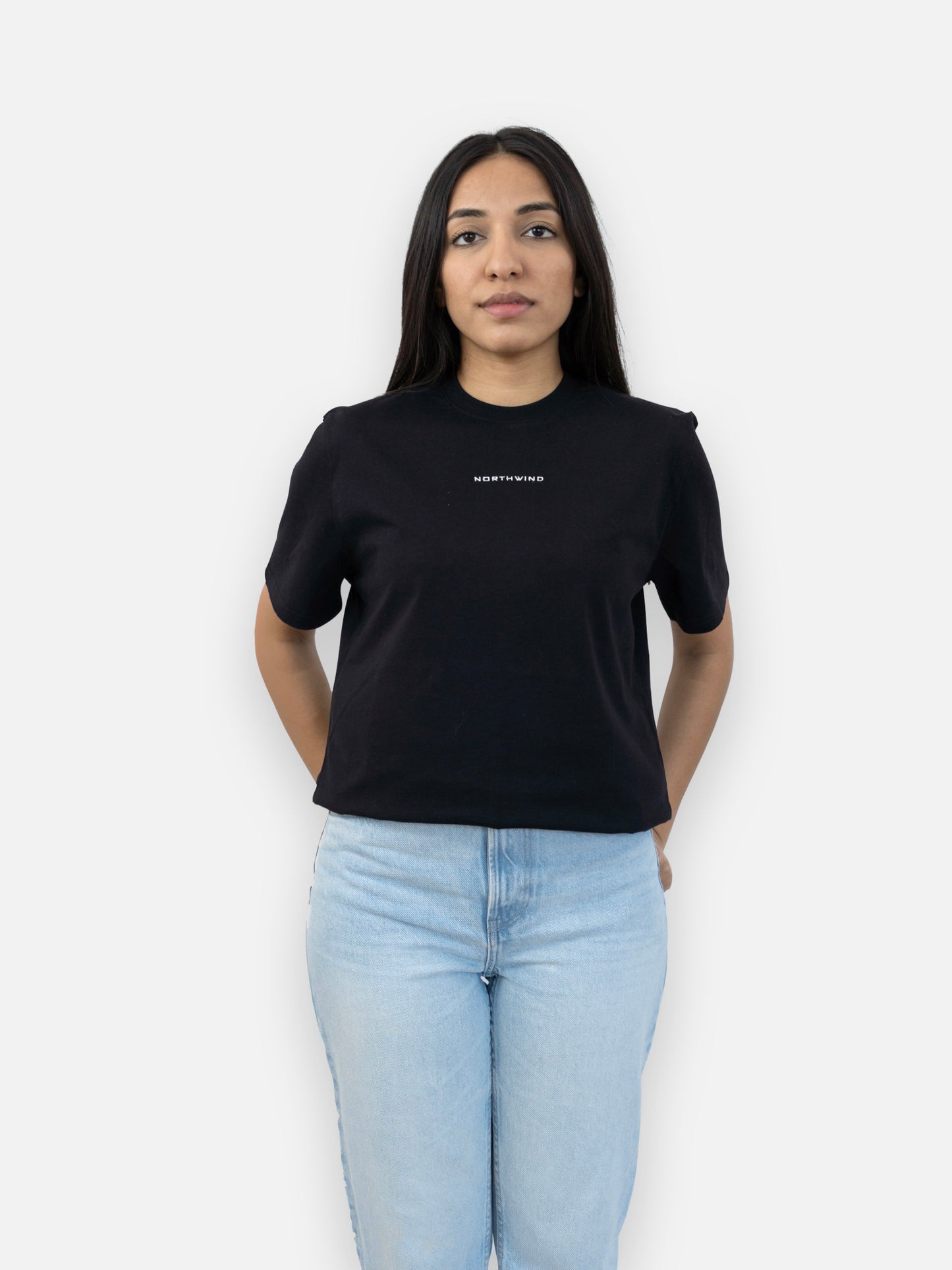 Paris Essential Black T-shirt with Logo Embroidery