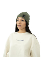 Load image into Gallery viewer, Loup Organic Olive Green Beanie
