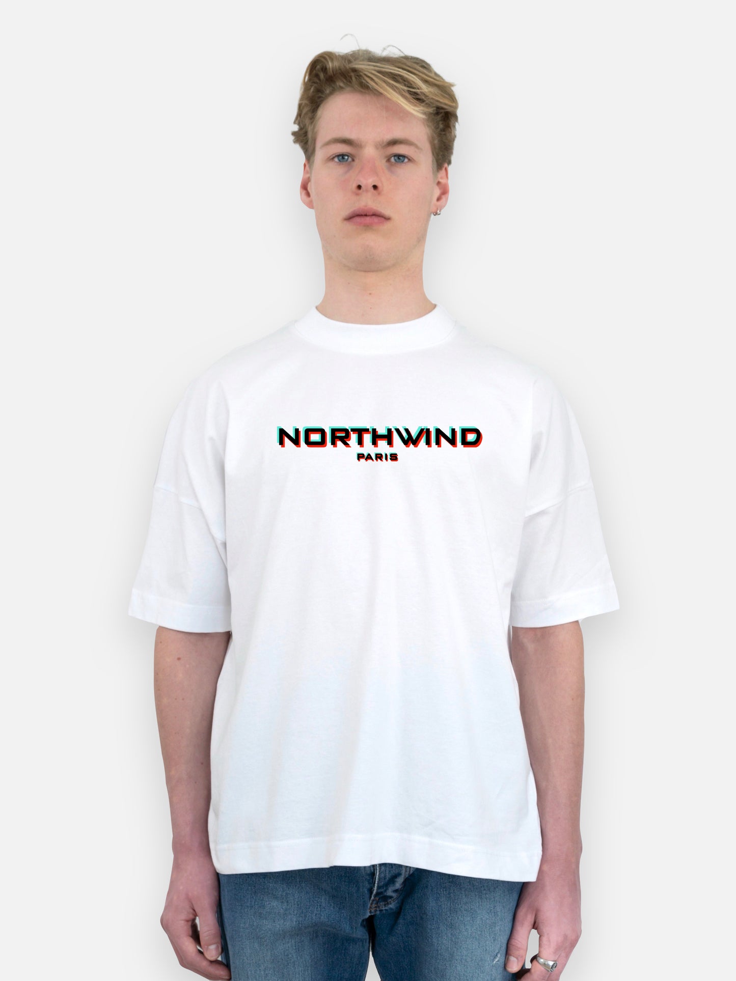 Organic T-Shirt with Glitch Design - Paris