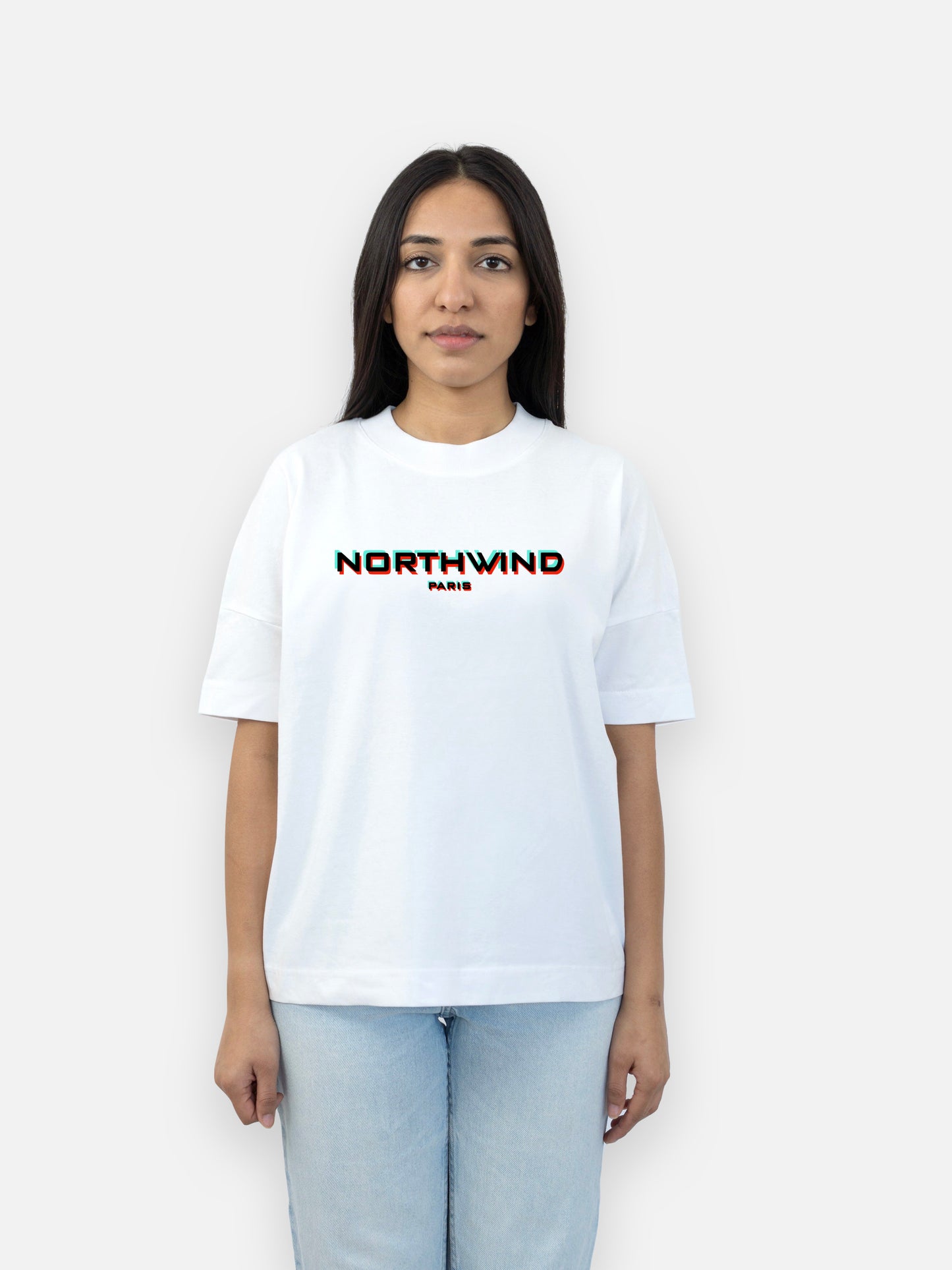 Organic T-Shirt with Glitch Design - Paris