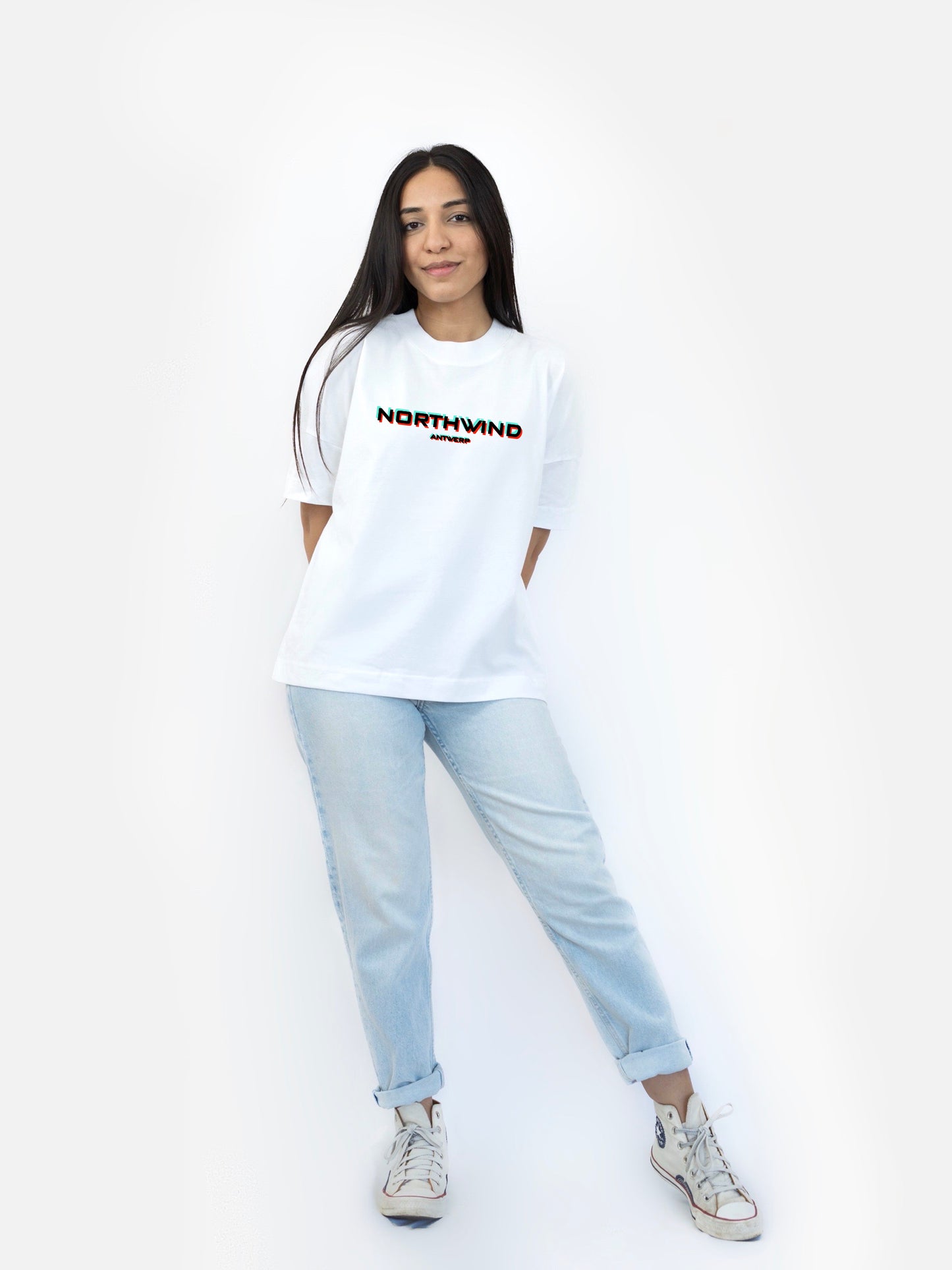 Organic T-Shirt with Glitch Design - Antwerp