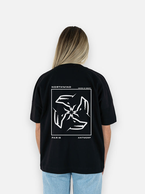 Center of Gravity T-Shirt Noir en cotton bio