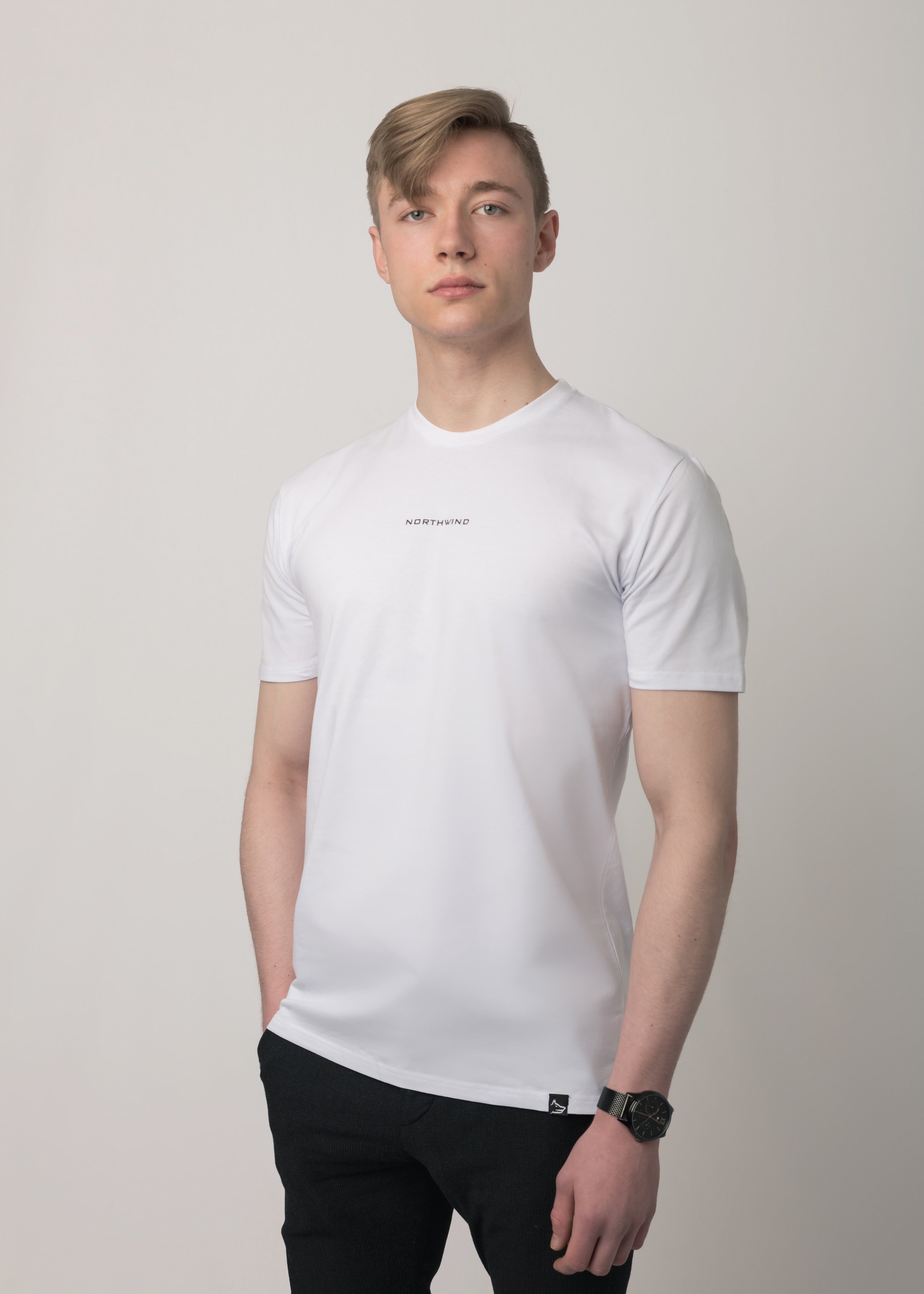 T-shirt Slim-Fit Signature blanc