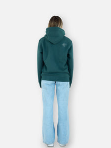 Essential Hoodie With Embroidered Logo - Glazed Green