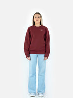 Load image into Gallery viewer, Essential Sweatshirt With Embroidered Logo - Burgundy
