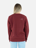 Charger l&#39;image dans la galerie, Essential Sweatshirt With Embroidered Logo - Burgundy
