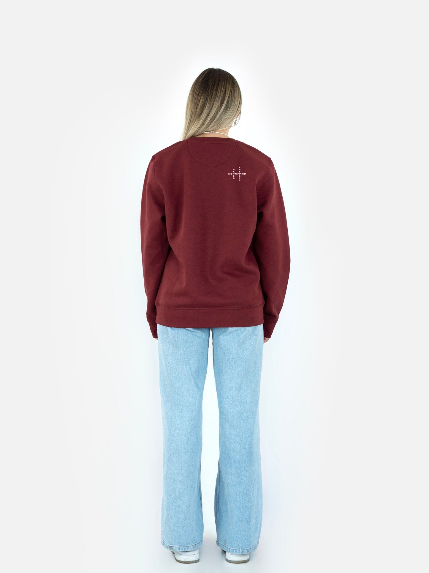 Essential Sweatshirt With Embroidered Logo - Burgundy