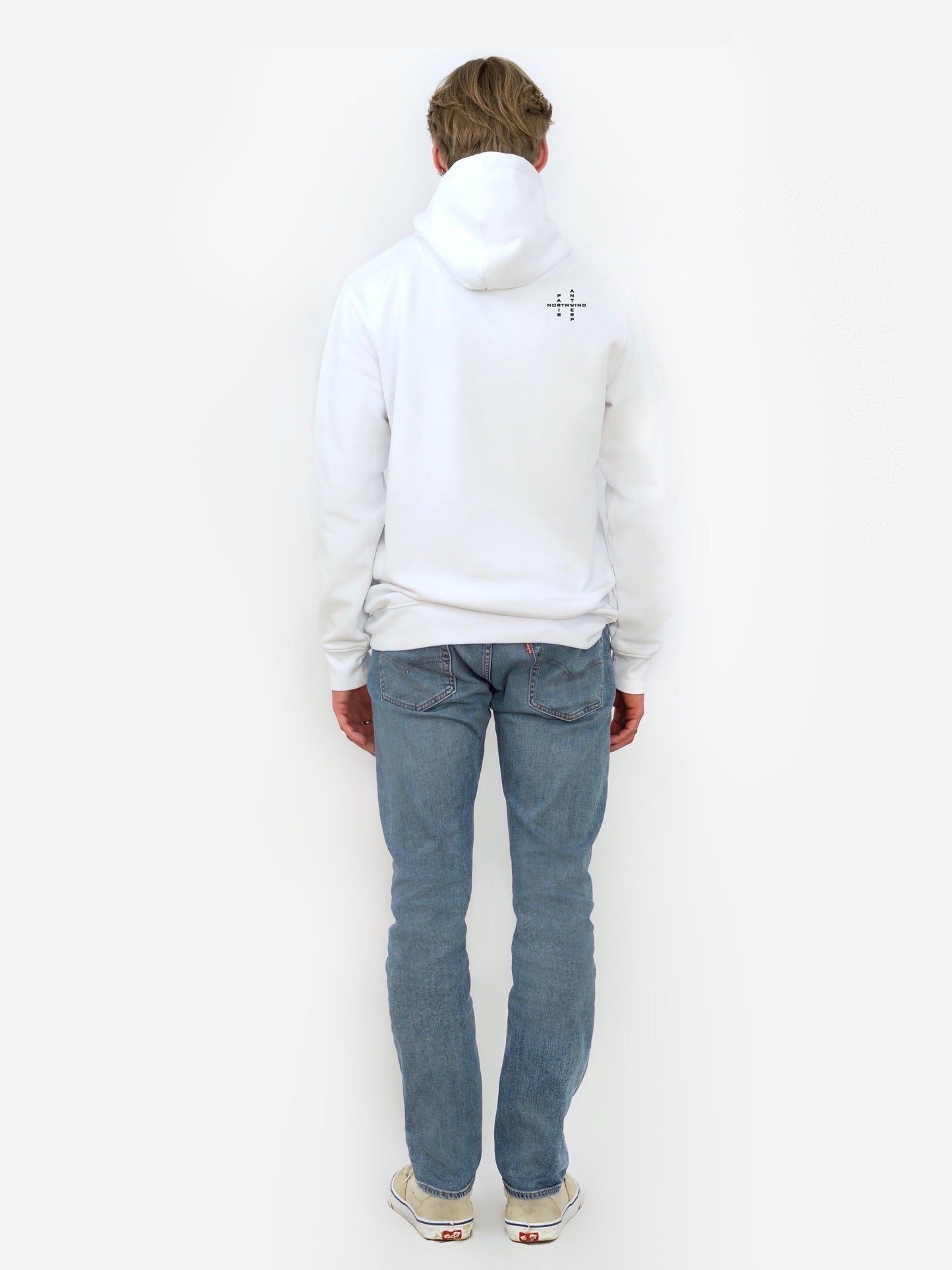 Essential Hoodie With Embroidered Logo - White