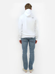 Essential Hoodie With Embroidered Logo - White