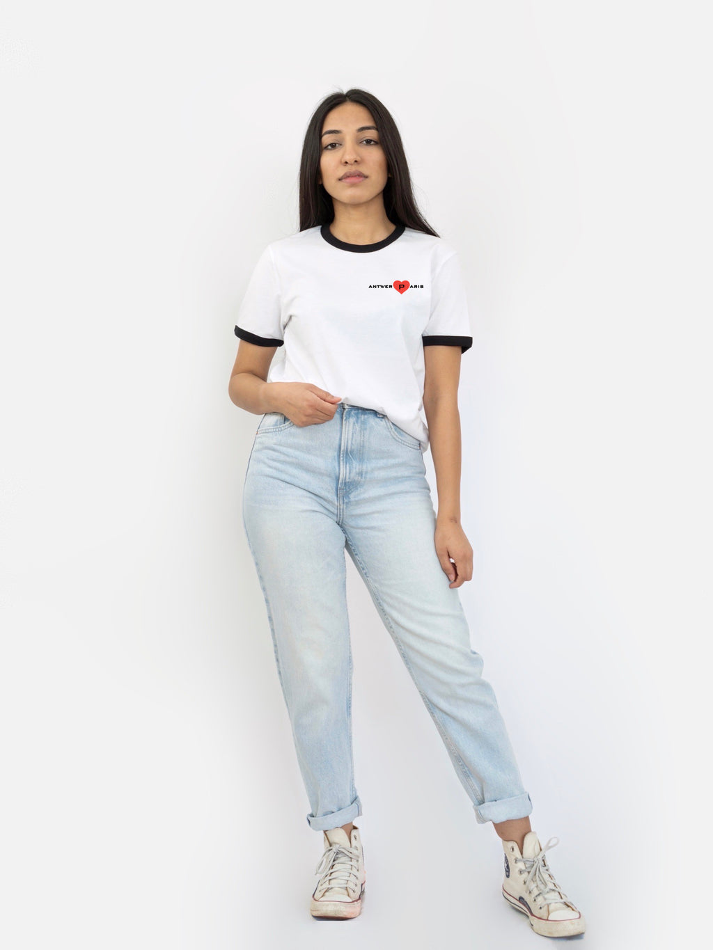 Joli Cœur Organic T-Shirt with Embroidery