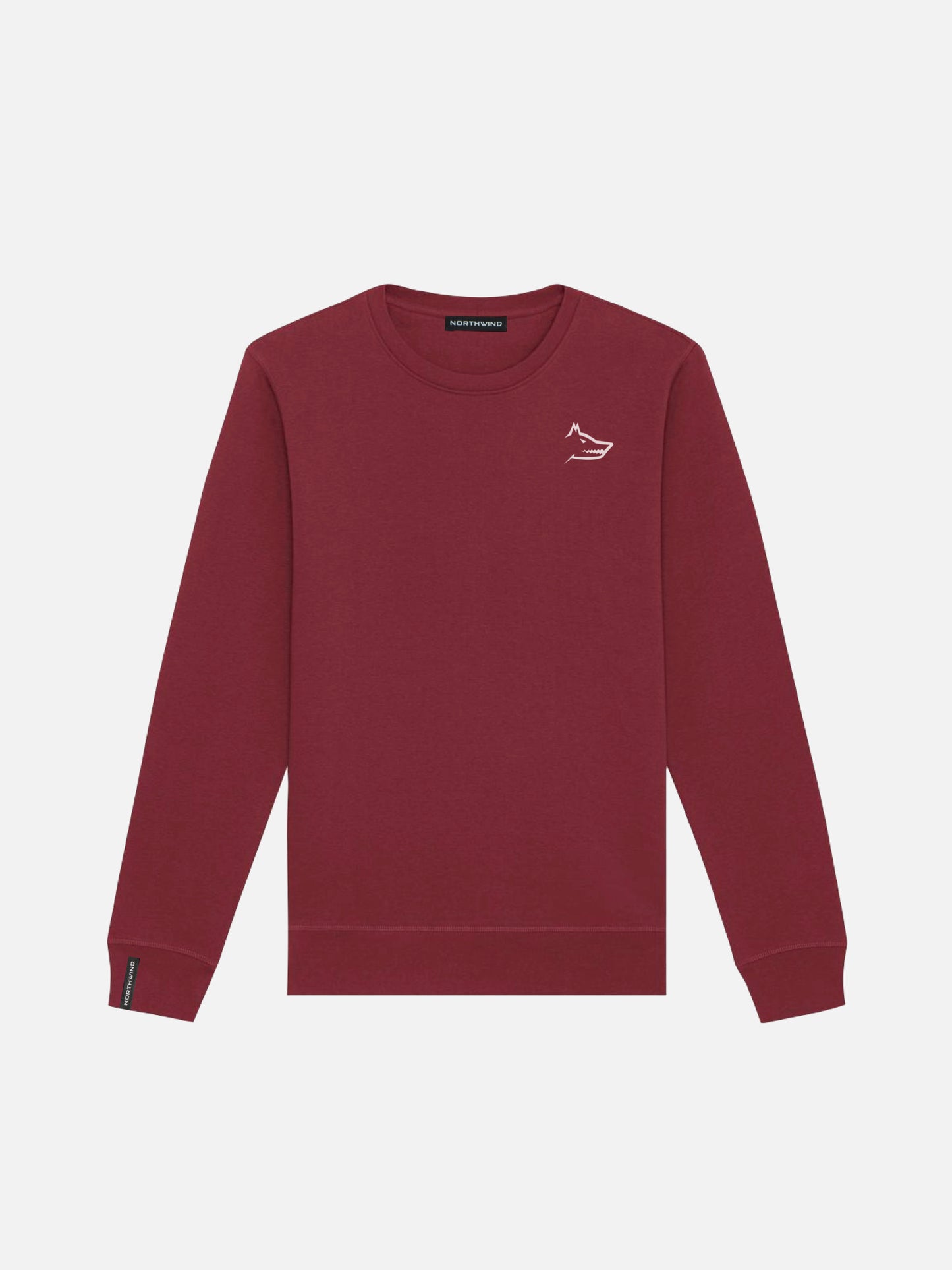 Essential Sweatshirt With Embroidered Logo - Burgundy