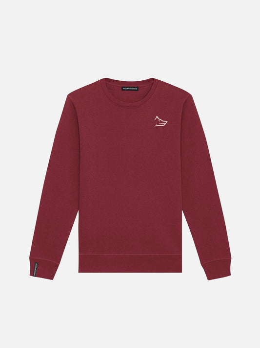 Essential Sweatshirt With Embroidered Logo - Burgundy