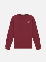 Charger l&#39;image dans la galerie, Essential Sweatshirt With Embroidered Logo - Burgundy
