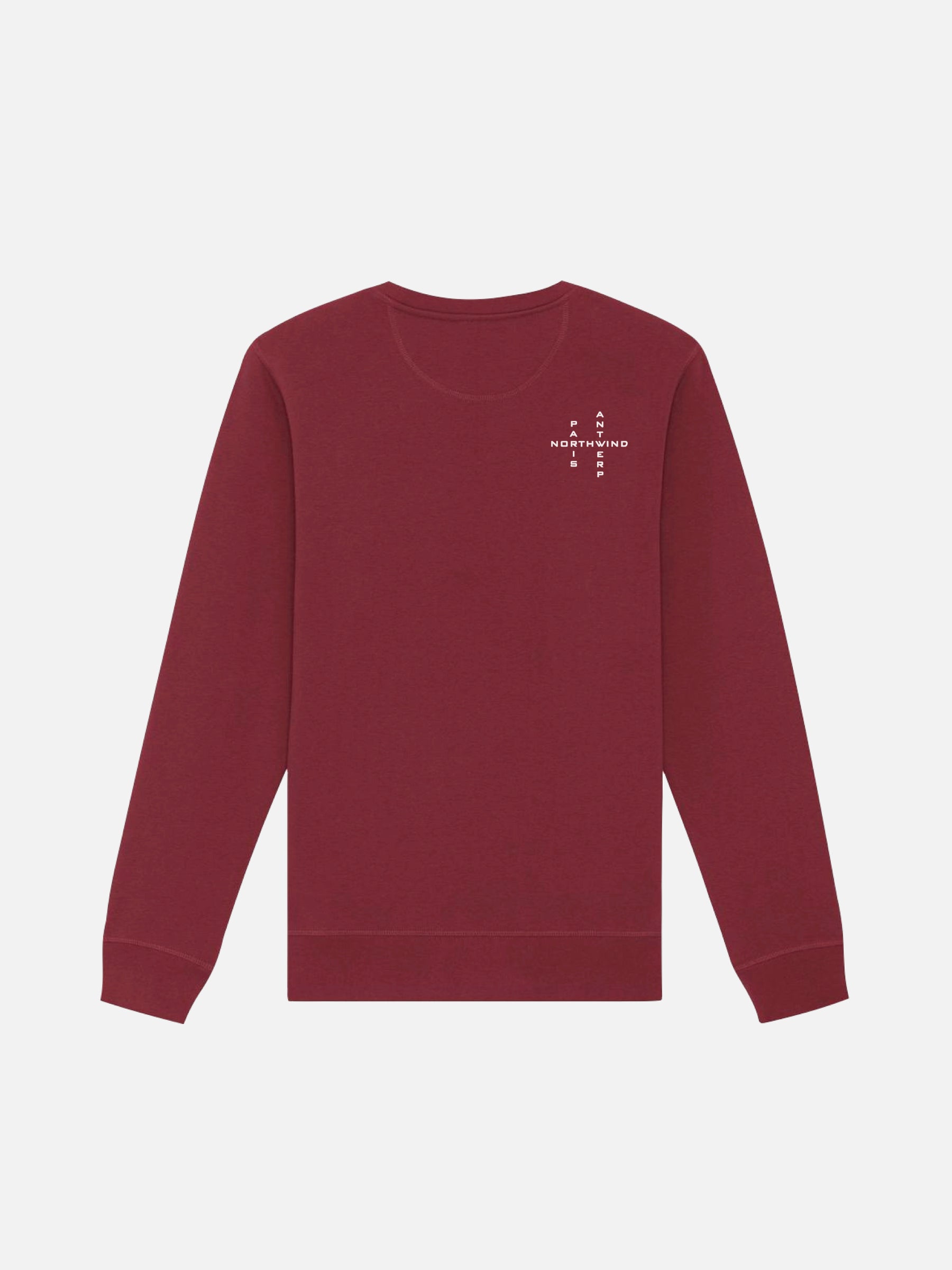 Essential Sweatshirt With Embroidered Logo - Burgundy