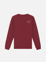 Load image into Gallery viewer, Essential Sweatshirt With Embroidered Logo - Burgundy
