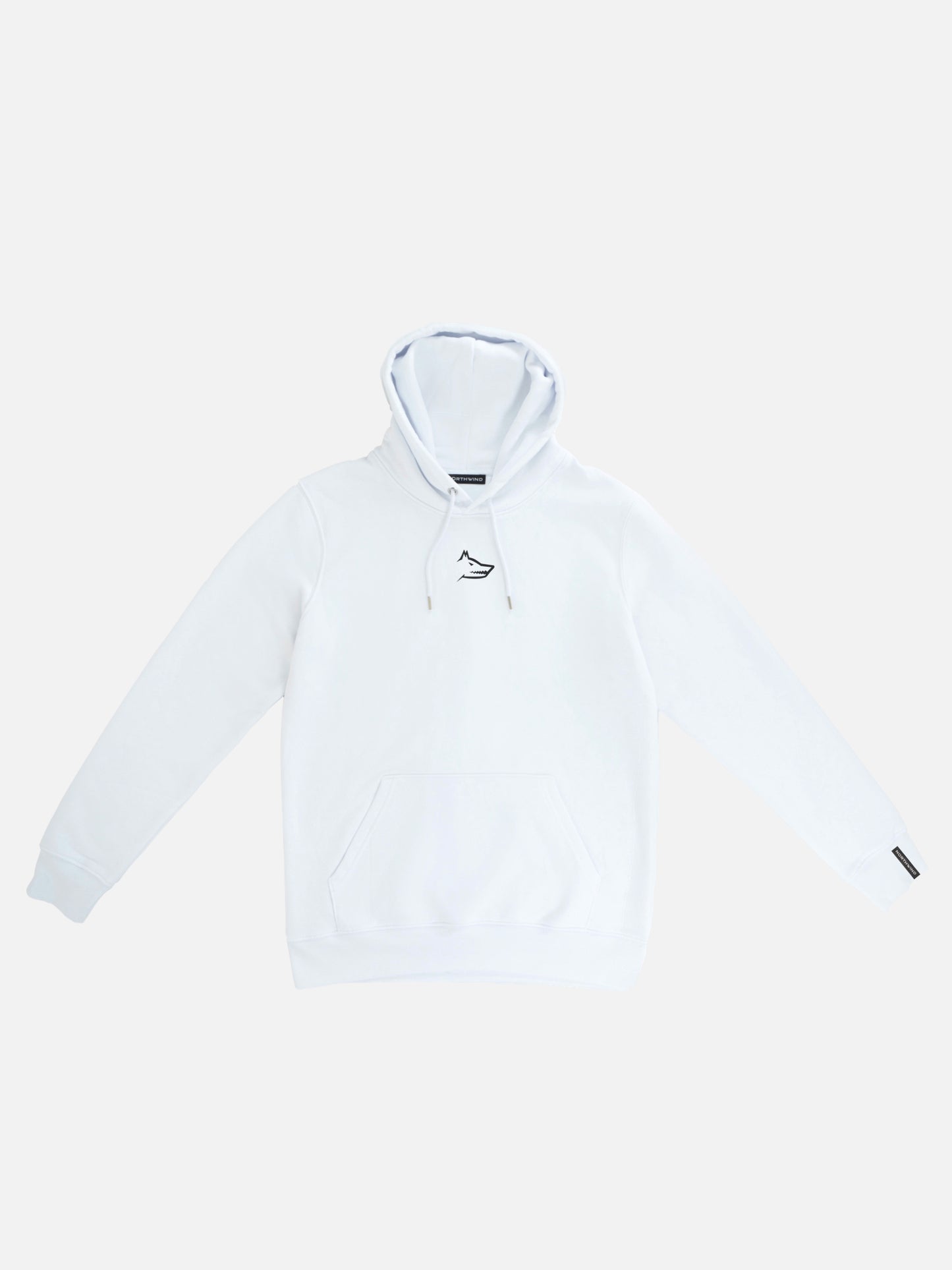 Essential Hoodie With Embroidered Logo - White