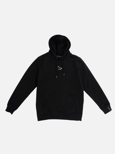 Essential Hoodie With Embroidered Logo - Black