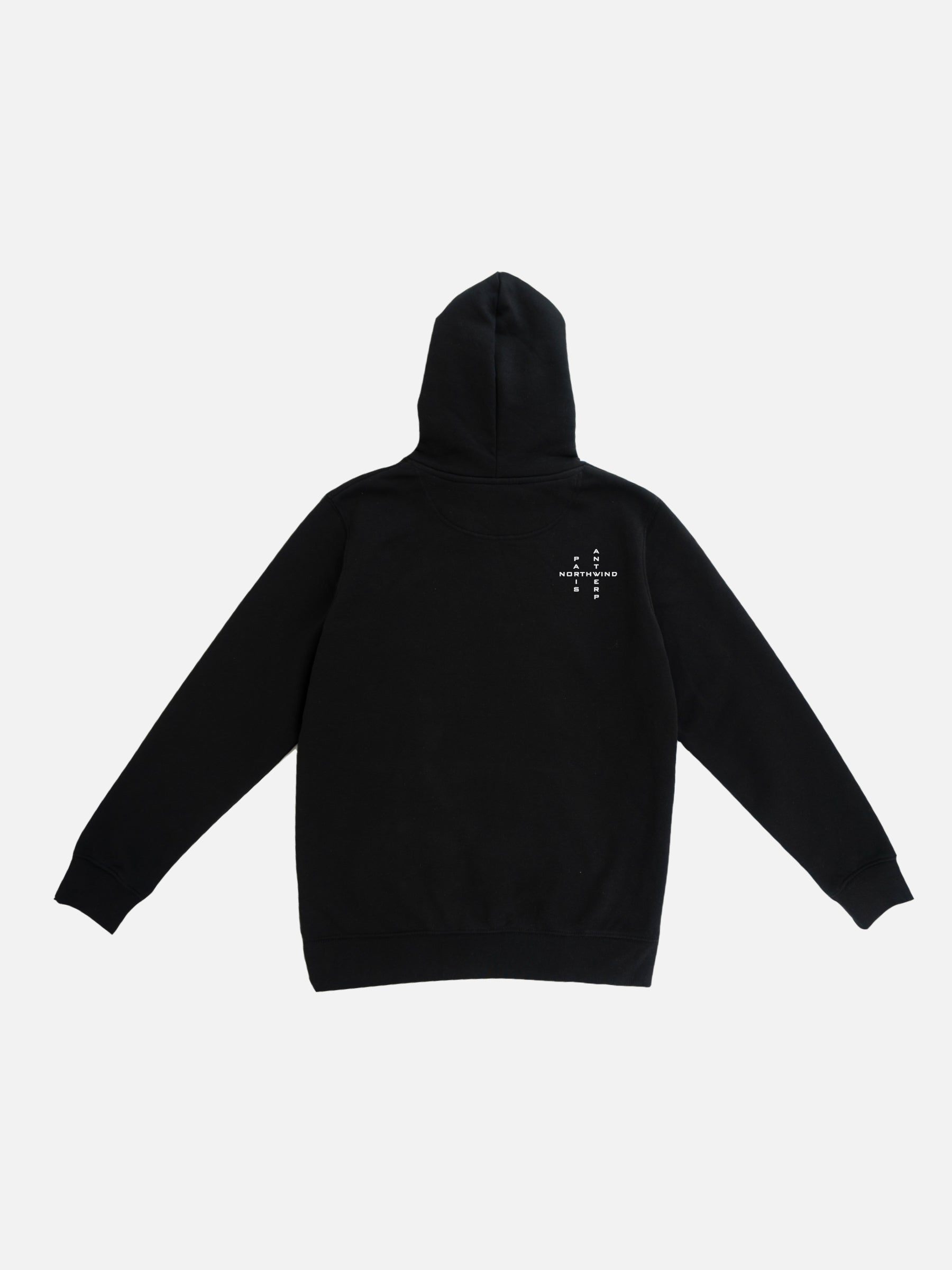 Essential Hoodie With Embroidered Logo - Black